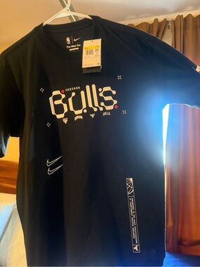 Nike Black T‑Shirt with White Logo Detail